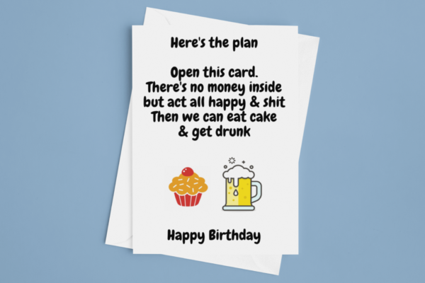 Eat cake and sh1t - Birthday Card