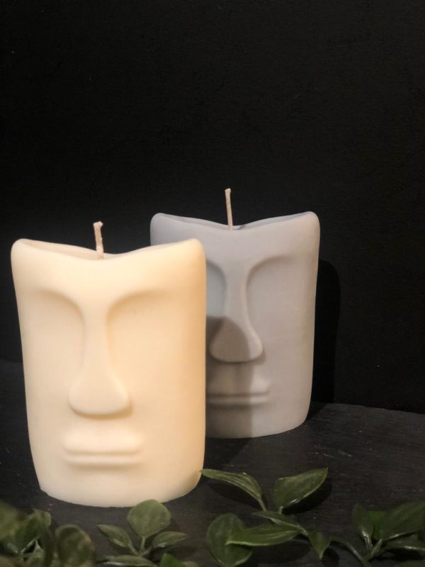 Soy Square Face Candle by Mumma Moo's - Image 2
