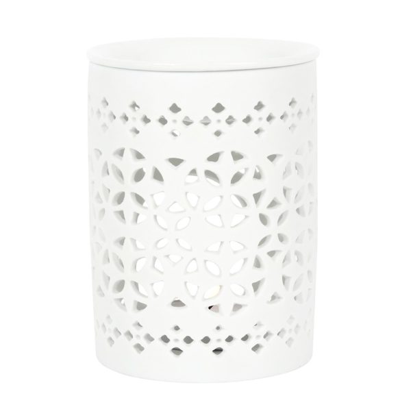 White Matte Cut Out Oil/Wax Burner - Image 2