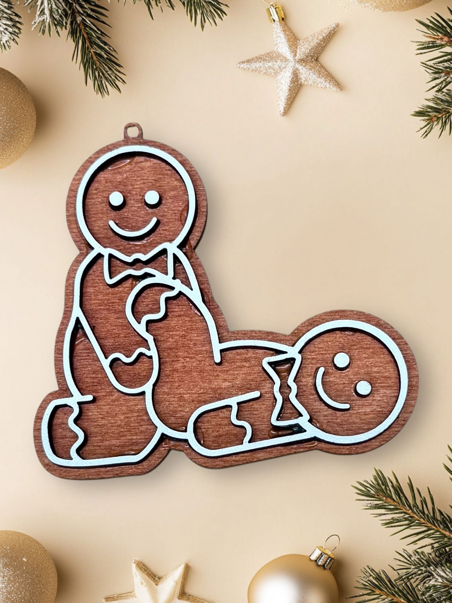 Naughty Gingerbread Baubles Set 5 Same Sex - Image 20