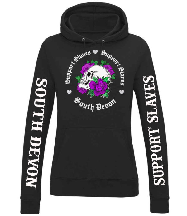 South Devon Merch Ladies Skull&Purple Roses - Image 5