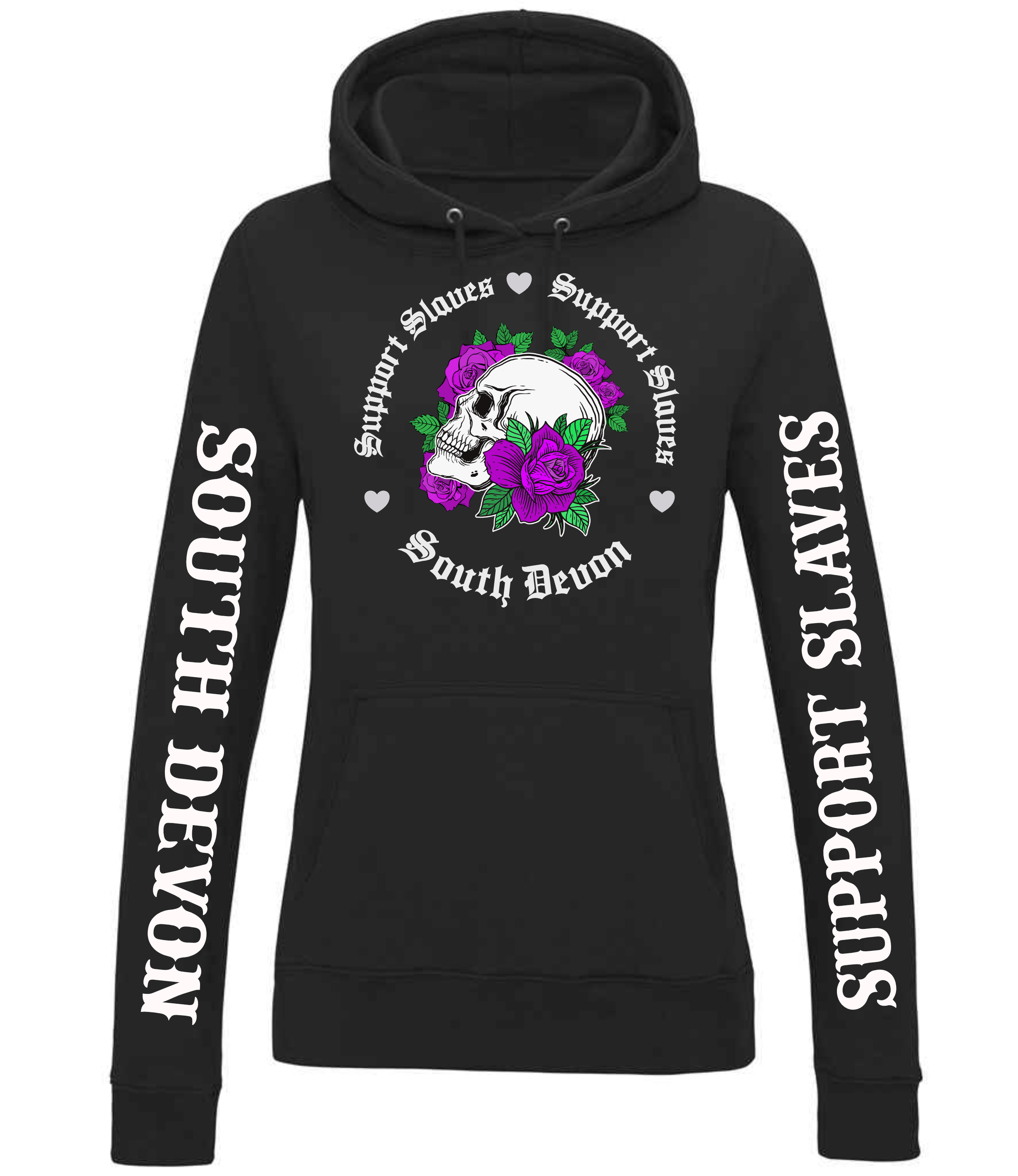 South Devon Merch Ladies Skull&Purple Roses - Image 5