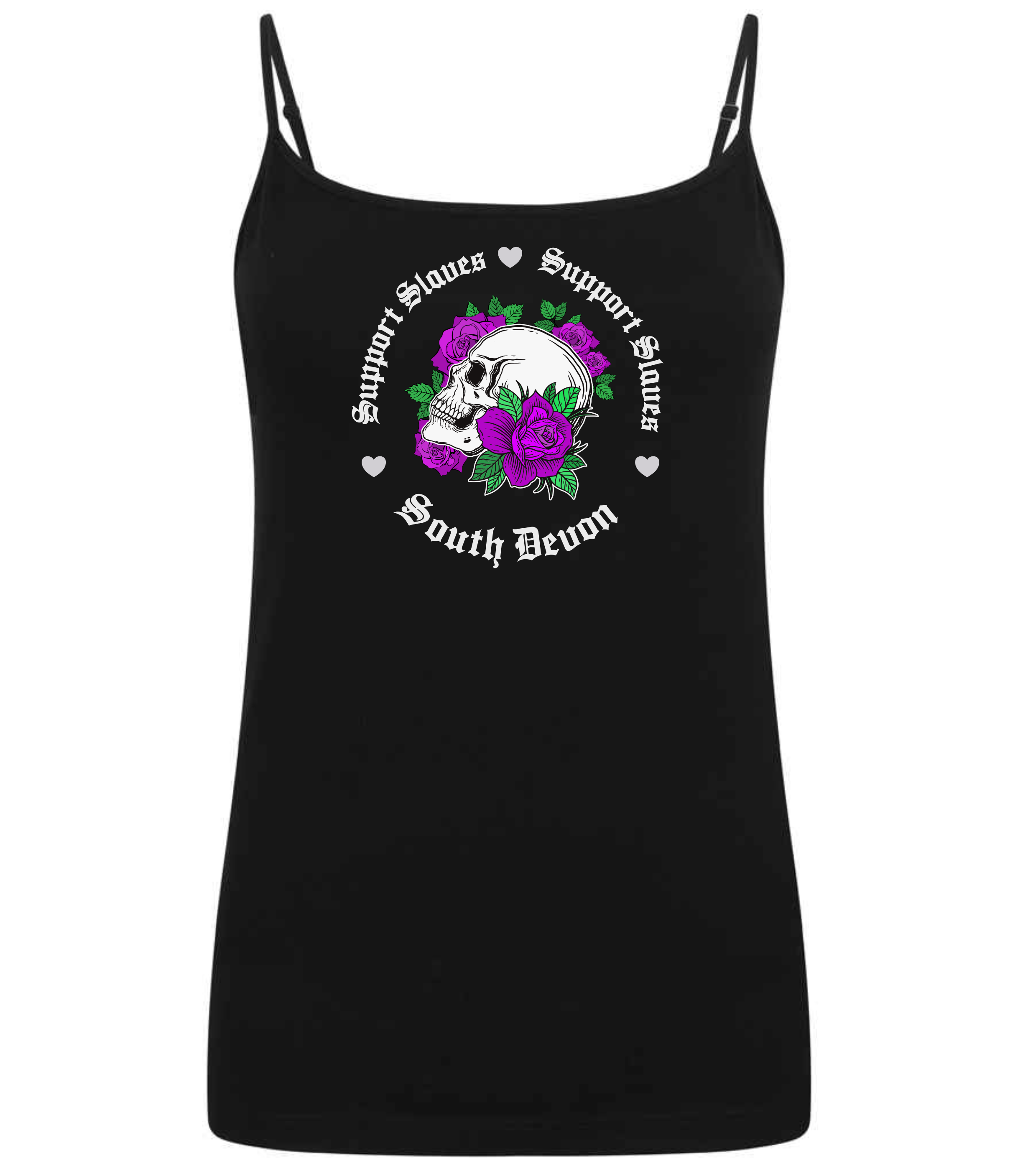 South Devon Merch Ladies Skull&Purple Roses