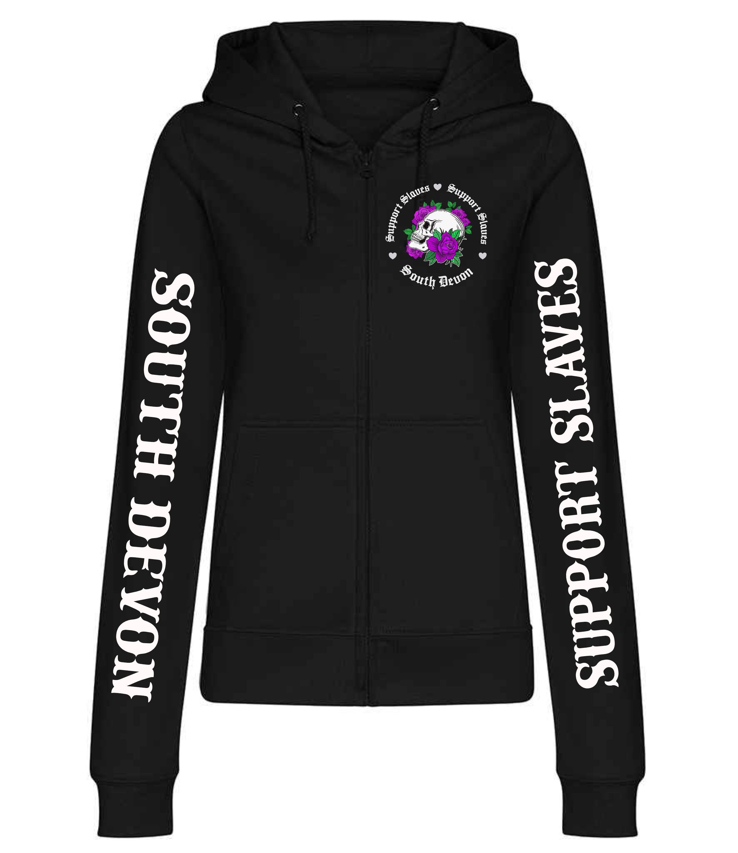 South Devon Merch Ladies Skull&Purple Roses - Image 6