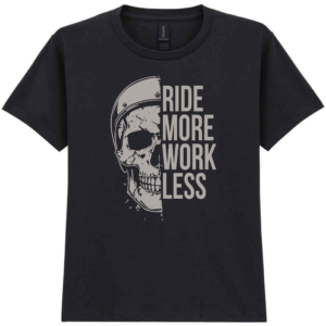 Alternative view of Work Less, Ride More Skull T-shirt / Hoodie
