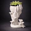 Mushroom Hand Planter – Sculptural Indoor Plant Pot (Marble Effect)